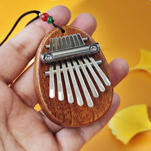 Load image into Gallery viewer, 1PC 8 Key Mini Kalimba Thumb Piano Wooden Small Wearable Musical Instrument Pendant Mbira Gift Finger PianoFor Adult Kids
