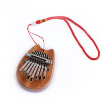 Load image into Gallery viewer, 1PC 8 Key Mini Kalimba Thumb Piano Wooden Small Wearable Musical Instrument Pendant Mbira Gift Finger PianoFor Adult Kids
