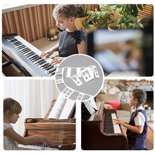 Load image into Gallery viewer, Removable Silicone Overlay Piano Keyboard Notes Guide 61 /88-Key Full Size Reusable
