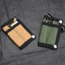 Load image into Gallery viewer, Outdoor Mini Foldable Card Clip Wallet Hanging Waist Bag Multifunctional EDC Storage Bag Canvas Wallet Bag

