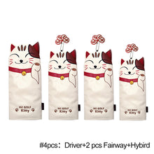 Load image into Gallery viewer, Cat Head Golf Club Wooden Rod Push Rod Protective Cover Pu Leather Anti-Fouling And Waterproof Cover
