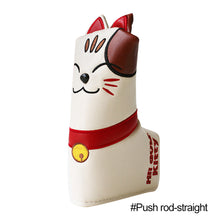 Load image into Gallery viewer, Cat Head Golf Club Wooden Rod Push Rod Protective Cover Pu Leather Anti-Fouling And Waterproof Cover
