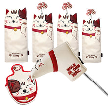 Load image into Gallery viewer, Cat Head Golf Club Wooden Rod Push Rod Protective Cover Pu Leather Anti-Fouling And Waterproof Cover
