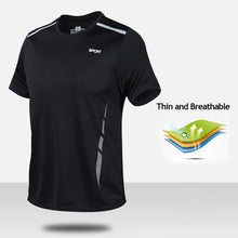 Load image into Gallery viewer, Sports Suit Men's Summer Speed Dry Running Clothes Gym Fitness Short Sleeve Breathable Thin Style Large Size Leisure Suit M-5Xl
