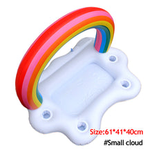 Load image into Gallery viewer, Water Inflatable Rainbow Coconut Mushroom Ice Bar Summer Drink Tray Beach Pool Floating Row
