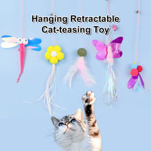 Load image into Gallery viewer, Cat Hanging Interactive Toy Simulated Butterfly Cat Catch Feather Toys Kitten Funny Elastic Teaser Rope Toy Training Toys Pet Daily Supplies
