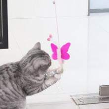 Load image into Gallery viewer, Cat Hanging Interactive Toy Simulated Butterfly Cat Catch Feather Toys Kitten Funny Elastic Teaser Rope Toy Training Toys Pet Daily Supplies
