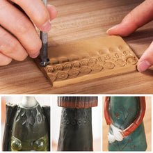 Load image into Gallery viewer, Pottery Stamps DIY Clay Ceramics Flower Mold Embossing Leather Tools Flowers Punch Manual Stamp Printing Mold
