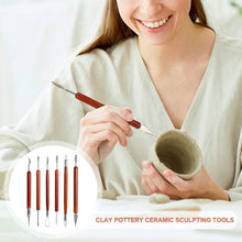 Load image into Gallery viewer, 6pcs/set Pottery Sculpting Tools Clay Ceramic Modeling Tools Plaster Sculpting Tool Kit DIY Clay Crafts Modeling Tools
