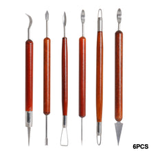 Load image into Gallery viewer, 6pcs/set Pottery Sculpting Tools Clay Ceramic Modeling Tools Plaster Sculpting Tool Kit DIY Clay Crafts Modeling Tools
