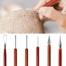Load image into Gallery viewer, 6pcs/set Pottery Sculpting Tools Clay Ceramic Modeling Tools Plaster Sculpting Tool Kit DIY Clay Crafts Modeling Tools
