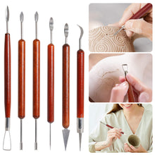 Load image into Gallery viewer, 6pcs/set Pottery Sculpting Tools Clay Ceramic Modeling Tools Plaster Sculpting Tool Kit DIY Clay Crafts Modeling Tools
