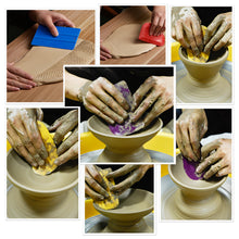 Load image into Gallery viewer, Pottery Rubber Scraper Cutter DIY Sculpture Ceramic Ploymer Clay Trimming Sculpture Shaping Tools Filming Scraper
