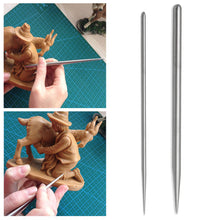 Load image into Gallery viewer, Pottery Stainless Steel Modeling Stick Acupressure Texture Creasing Indentation Sharp Pottery Clay Tool Carving Clay Sculpting Modeling Tool
