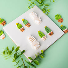 Load image into Gallery viewer, Cactus Polymer Clay Earring Cutter Cutting Mold DIY Green Plants Earrings Jewelry Pendant Embossing Making Tool
