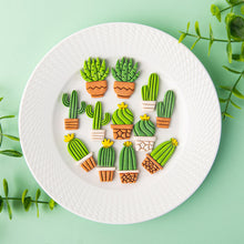 Load image into Gallery viewer, Cactus Polymer Clay Earring Cutter Cutting Mold DIY Green Plants Earrings Jewelry Pendant Embossing Making Tool
