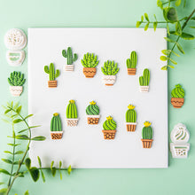 Load image into Gallery viewer, Cactus Polymer Clay Earring Cutter Cutting Mold DIY Green Plants Earrings Jewelry Pendant Embossing Making Tool
