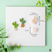 Load image into Gallery viewer, Cactus Polymer Clay Earring Cutter Cutting Mold DIY Green Plants Earrings Jewelry Pendant Embossing Making Tool
