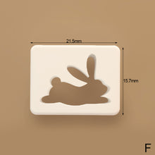 Load image into Gallery viewer, 0.5mm Fine Cut Animal Polymer Clay Cutter Easter Rabbit Bunny Bear Cat Soft Pottery Mold for Earring Jewelry Making Mold
