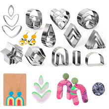 Load image into Gallery viewer, 30pcs Stainless Steel Polymer Clay Earring Cutters Handmade DIY Craft Earring Jewelry Making Cutter
