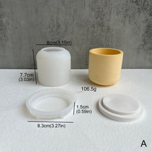 Load image into Gallery viewer, Round Bottle with Cover Silicone Molds DIY Cement Plaster Storage Jar Pottery Mould Concrete Art Making Supplies Decor
