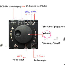 Load image into Gallery viewer, 20W+20W Bluetooth-Compatible Digital XY-AP15H Audio Power Amplifier Class 10W~200W HiFi Stereo USB/AUX Sound Card App AMP
