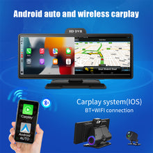 Load image into Gallery viewer, 10.26 Inch Car DVR 4K 3840*2160P GPS Carplay&amp;Android Auto Dash Cam Dashboard GPS Navigation 5G WIFI Driving Recorder
