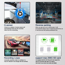 Load image into Gallery viewer, 10.26 Inch Car DVR 4K 3840*2160P GPS Carplay&amp;Android Auto Dash Cam Dashboard GPS Navigation 5G WIFI Driving Recorder
