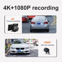 Load image into Gallery viewer, 10.26 Inch Car DVR 4K 3840*2160P GPS Carplay&amp;Android Auto Dash Cam Dashboard GPS Navigation 5G WIFI Driving Recorder
