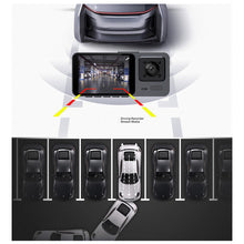 Load image into Gallery viewer, Car DVR 3 Camera Car Video Recorder 3 in 1 FHD 1080P Dash cam Rear View Camera with Rear lens Night Vision For Truck Tax Uber

