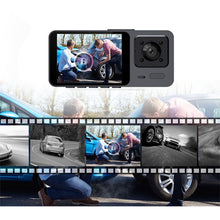 Load image into Gallery viewer, Car DVR 3 Camera Car Video Recorder 3 in 1 FHD 1080P Dash cam Rear View Camera with Rear lens Night Vision For Truck Tax Uber
