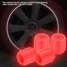 Load image into Gallery viewer, 4Pcs Luminous Car Valve Cap Dust-proof Decorative Tires Tyre Stem Covers Applicable Accessories Universal Motorcycle Bike
