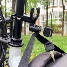 Load image into Gallery viewer, Universal Metal Motorcycle Helmet Lock Bike Handlebar Helmet Anti-theft Safety Lock Accessories wih Hooks and Two Keys
