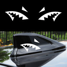 Load image into Gallery viewer, 2Pcs Car Sticker Reflective Shark Fin Antenna Shark Mouth Vinyl Decal
