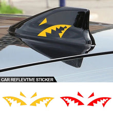 Load image into Gallery viewer, 2Pcs Car Sticker Reflective Shark Fin Antenna Shark Mouth Vinyl Decal
