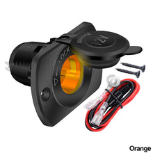 Load image into Gallery viewer, Car 12V Power Plug Outlet Receptacle Cigarette Lighter Socket for Marine Motorcycle ATV RV Socket Power Outlet Waterproof
