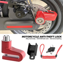 Load image into Gallery viewer, Motorcycle Safety Anti-theft Lock Electric Scooter Disc Brake Lock with Steel Wire Bicycle Mountain Bike Disc Lock Theft Protect
