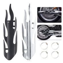 Load image into Gallery viewer, 1PC Retro Flame Style Motorcycle Exhaust Muffler Pipe Heat Shield Cover Protector Iron For Choppers Cruisers
