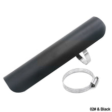 Load image into Gallery viewer, Universal Vintage Chrome Exhaust Heat Plated Motorcycle Modified Curved Shield Cover Guard Muffler Pipe Motorbike Parts
