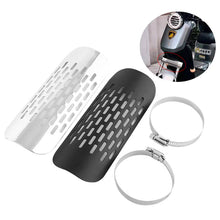 Load image into Gallery viewer, Universal Vintage Chrome Exhaust Heat Plated Motorcycle Modified Curved Shield Cover Guard Muffler Pipe Motorbike Parts
