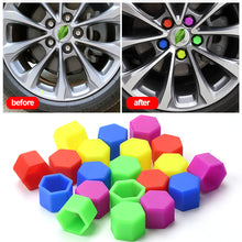Load image into Gallery viewer, 20Pcs 15mm/17mm/19mm Noctilucent Car Wheel Caps Bolts Anti Rust Covers Nuts Silicone Auto Wheel Hub Protectors Screw Cap
