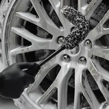 Load image into Gallery viewer, Car Fiber Brush Grey Microfiber Premium Wheels Brush With Non-Slip Handle For Cleaning Rims Spokes Wheel Barrel &amp; Brake Caliper
