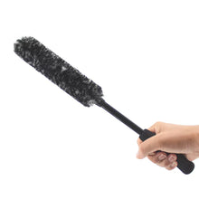 Load image into Gallery viewer, Car Fiber Brush Grey Microfiber Premium Wheels Brush With Non-Slip Handle For Cleaning Rims Spokes Wheel Barrel &amp; Brake Caliper
