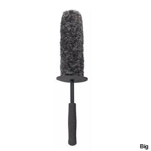 Load image into Gallery viewer, Car Fiber Brush Grey Microfiber Premium Wheels Brush With Non-Slip Handle For Cleaning Rims Spokes Wheel Barrel &amp; Brake Caliper
