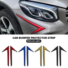 Load image into Gallery viewer, 2Pcs Car Front/Rear Bumper Protector Strip Edge Guard Corner Rubber Stickers Decoration Scratch Auto Accessories
