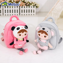 Load image into Gallery viewer, Metoo Jibao Doll Backpack Kids Cute Plush Rabbit Shoulder Bag Girls Pink Fluffy School Bag Birthday Christmas Gifts Bag
