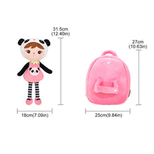 Load image into Gallery viewer, Metoo Jibao Doll Backpack Kids Cute Plush Rabbit Shoulder Bag Girls Pink Fluffy School Bag Birthday Christmas Gifts Bag
