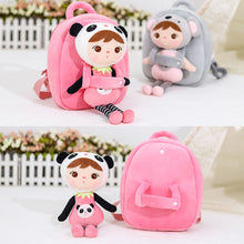 Load image into Gallery viewer, Metoo Jibao Doll Backpack Kids Cute Plush Rabbit Shoulder Bag Girls Pink Fluffy School Bag Birthday Christmas Gifts Bag
