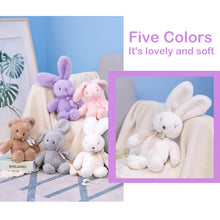 Load image into Gallery viewer, 25cm Cute Rabbit Plush Toy with Bow Tie Long Ear Soft Stuffed Bunny Doll Sleeping Toy Girls Kids Baby Plush Animal Birthday Gifts
