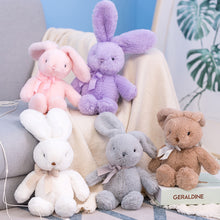 Load image into Gallery viewer, 25cm Cute Rabbit Plush Toy with Bow Tie Long Ear Soft Stuffed Bunny Doll Sleeping Toy Girls Kids Baby Plush Animal Birthday Gifts
